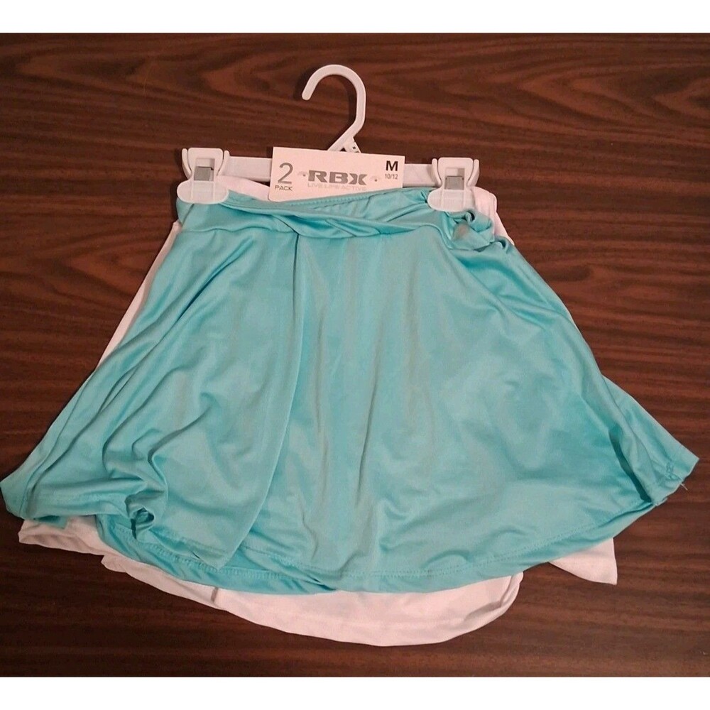 RBX Active Girls Athletic Skirts 2 Pack New M 10/12 See Description White Blue